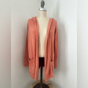 Barefoot Dreams Cozychic Ultra Lite Open Cardigan Size M Coral
